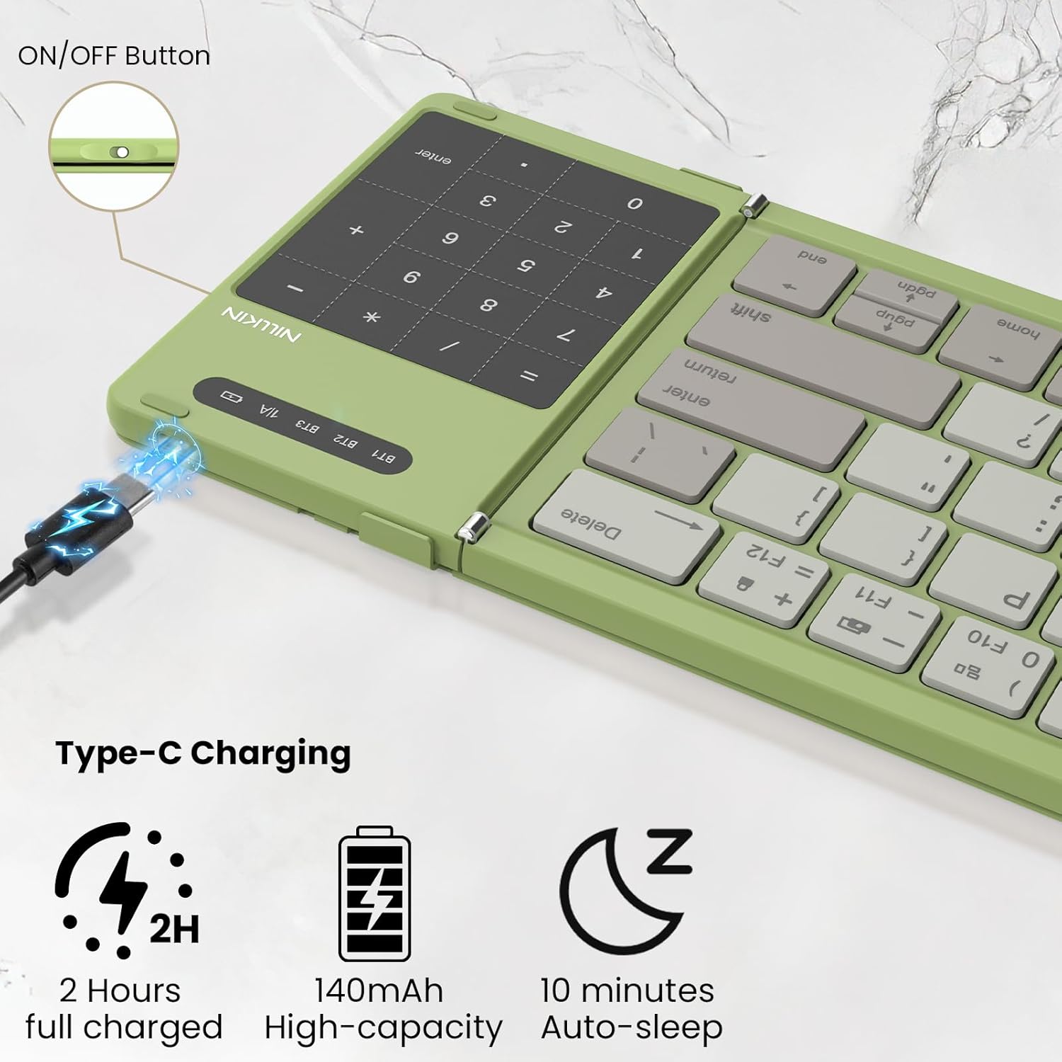 Nillkin mini teclado dobrável  - Gaming Keyboard Hot Swappable avaliação e preço