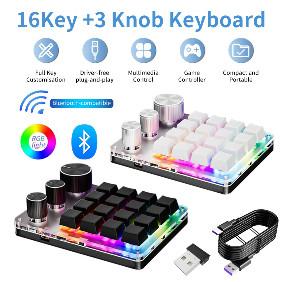 Programação sem fio bluetooth  - Gaming Keyboard Mini avaliação e preço
