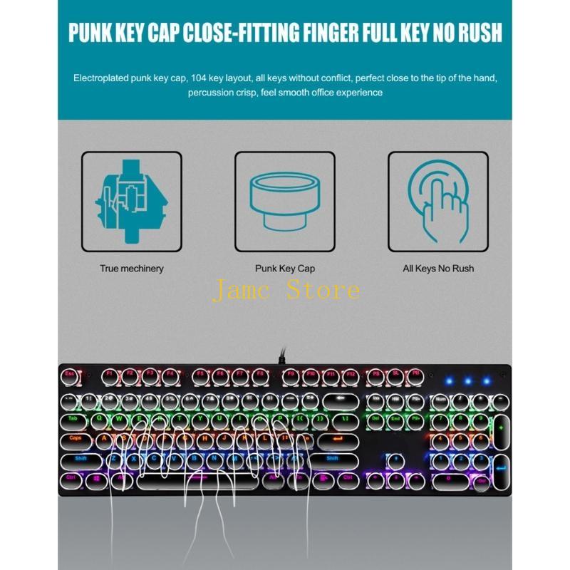 Lx0b teclado mecânico para jog - Keyboard Gaming Blue Switch avaliação e preço