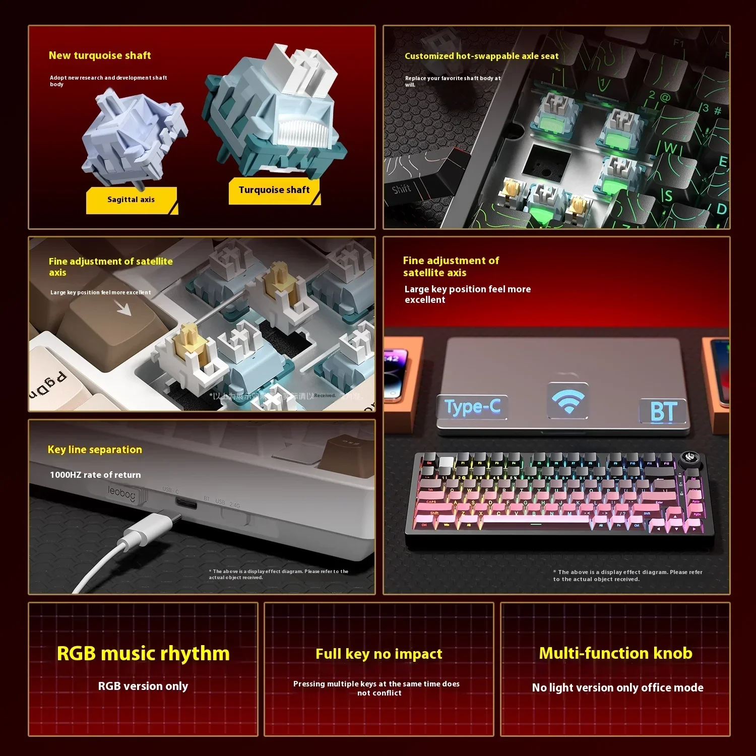 Leobog hi75c hi75 hi75c pro al - Gaming Keyboard Hot Swappable avaliação e preço